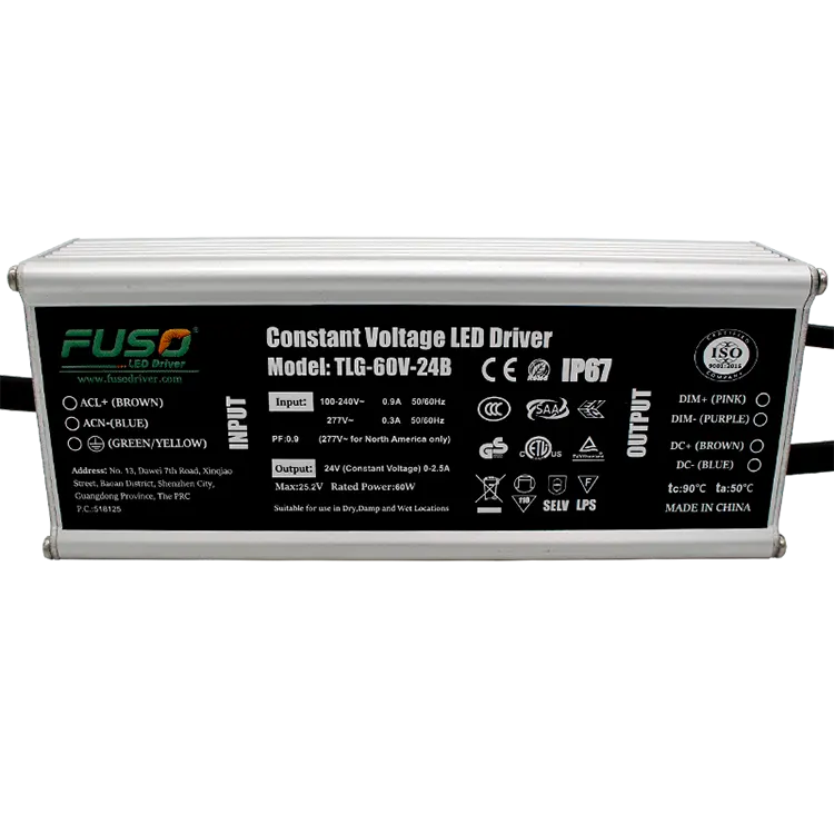 높은 PF 24V 60W 정전압 LED 드라이버를 선택하는 이유는 무엇입니까?