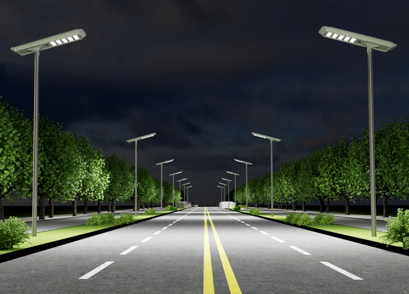 85w all in one solar street light