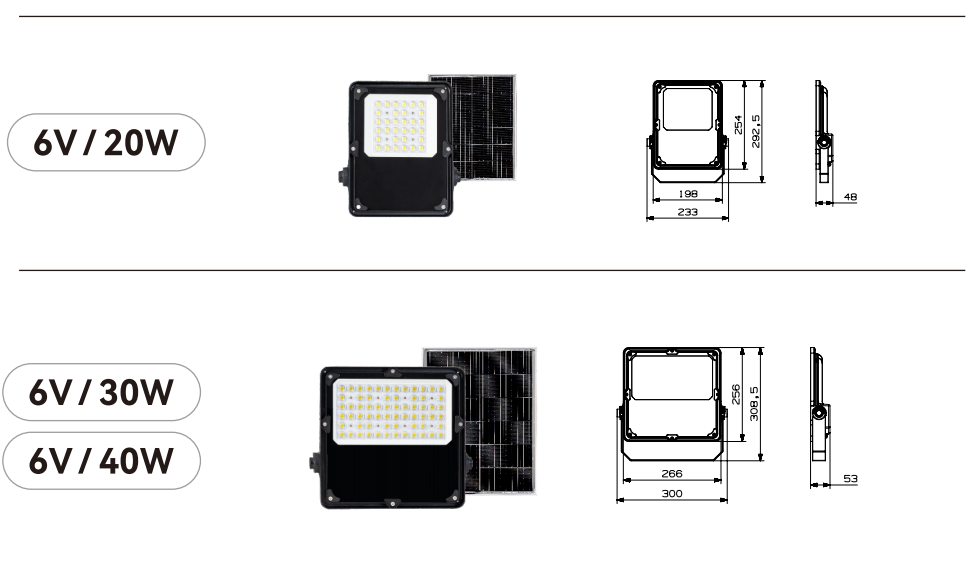 30w solar flood light